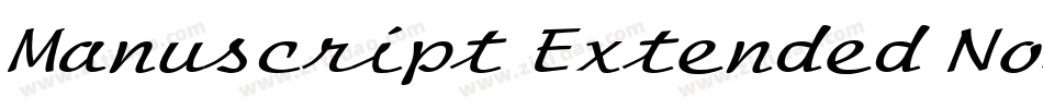 Manuscript Extended Normal字体转换